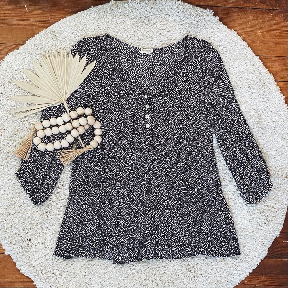 Babydoll V-neck Lightweight Flowy Blouse